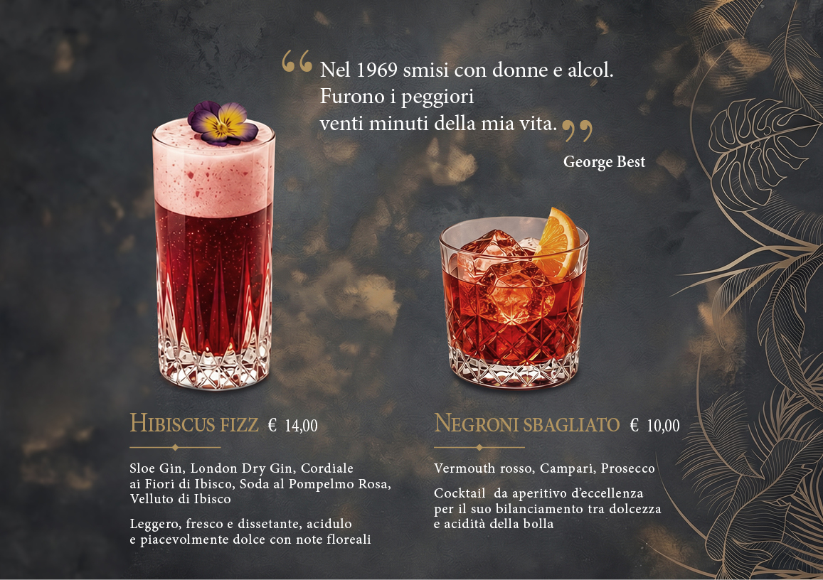 Listino cocktail REV45